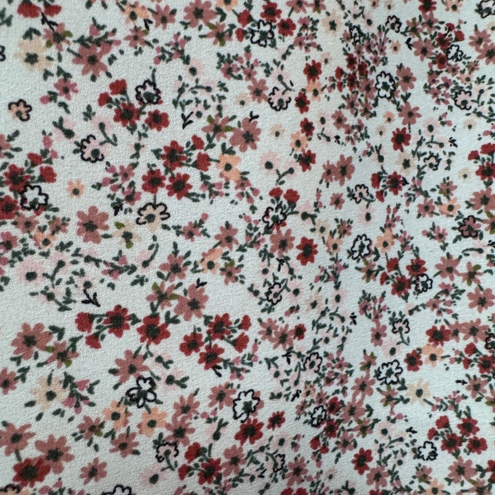 LOFT Floral Puff-Sleeve Blouse in Cream and Mauve - Picture 2 of 5